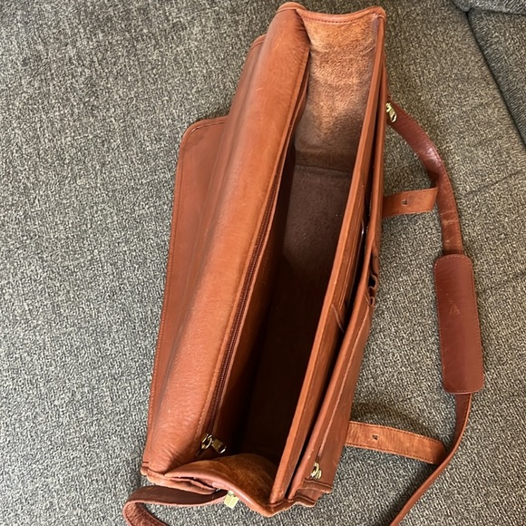 Genuine Leather Messenger Briefcase Crossbody Laptop Shoulder Strap Bag Vintage - Picture 14 of 16
